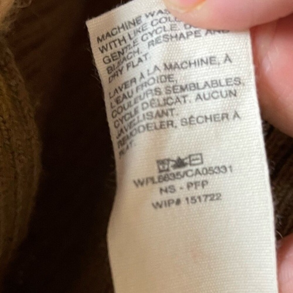 Woolrich Brown Wool Blend Open Front Draped Cardi… - image 6